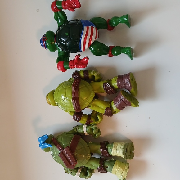 Vintage Teenage Mutant Ninja Turtles Action Figures Lot of 3 TMNT - Picture 2 of 8
